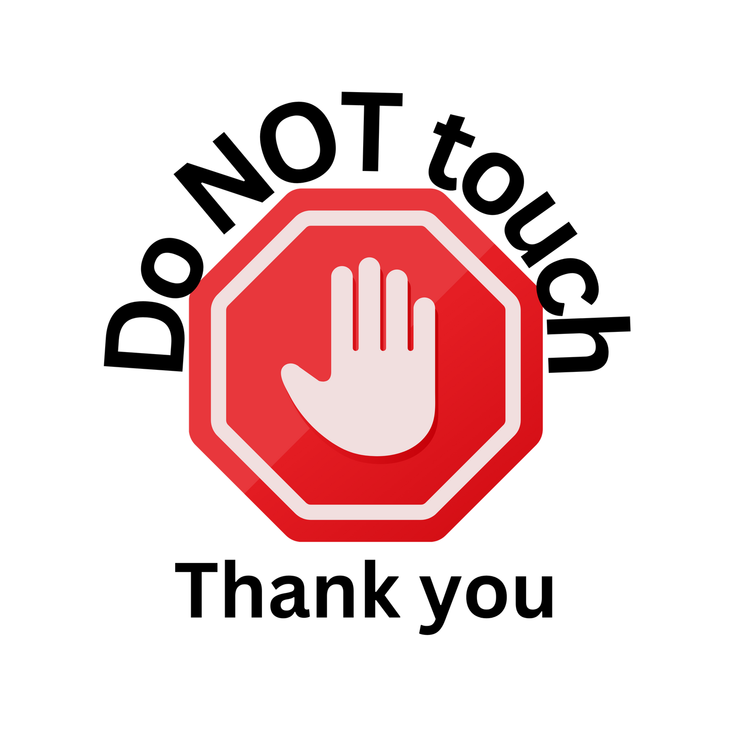 Sticker Do Not touch