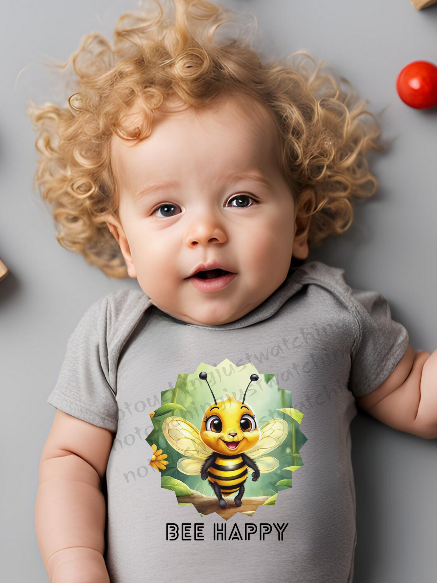 Baby BODYSUIT 100 %Cotton Bee Happy