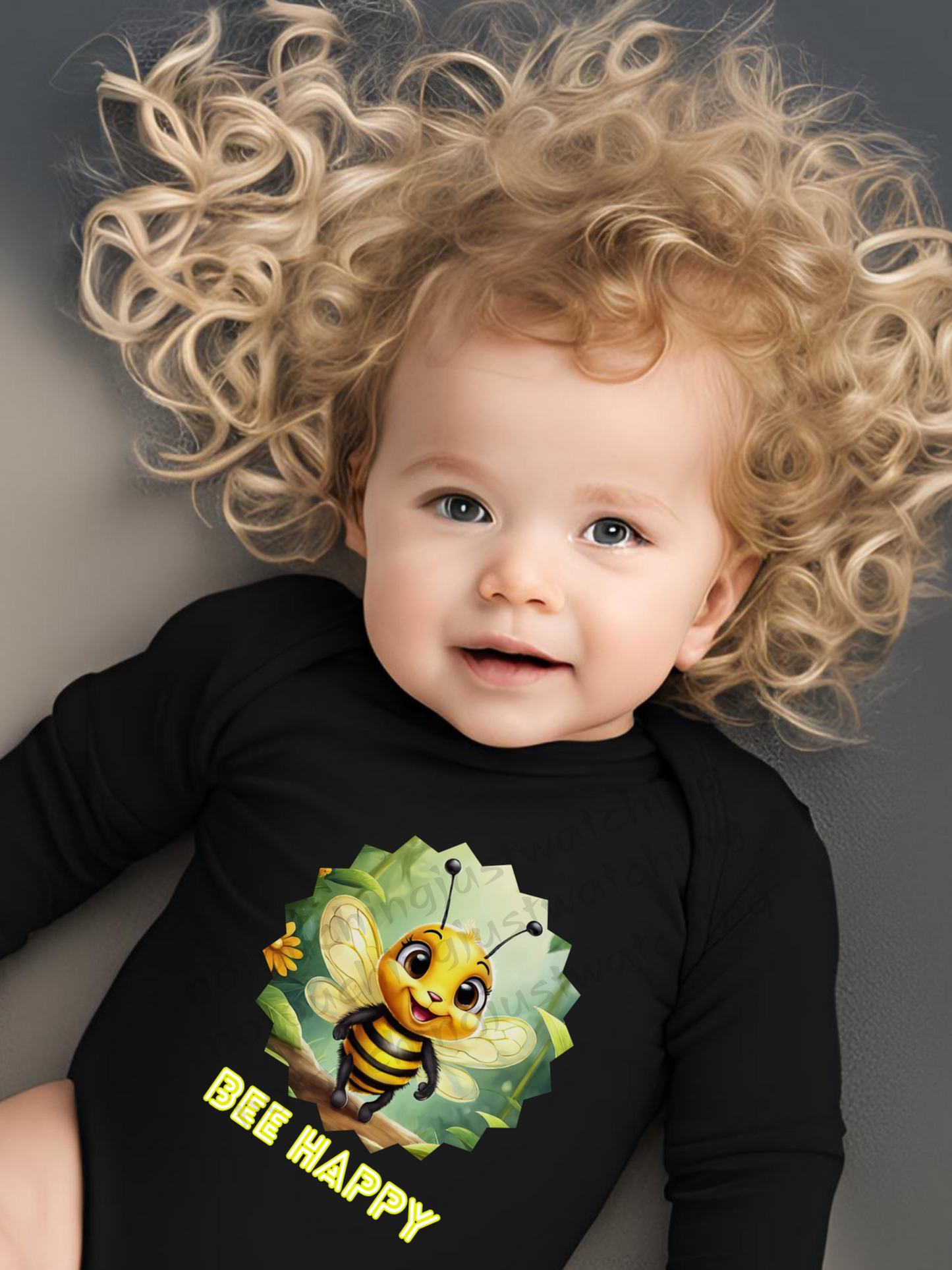 Baby BODYSUIT 100 %Cotton Bee Happy