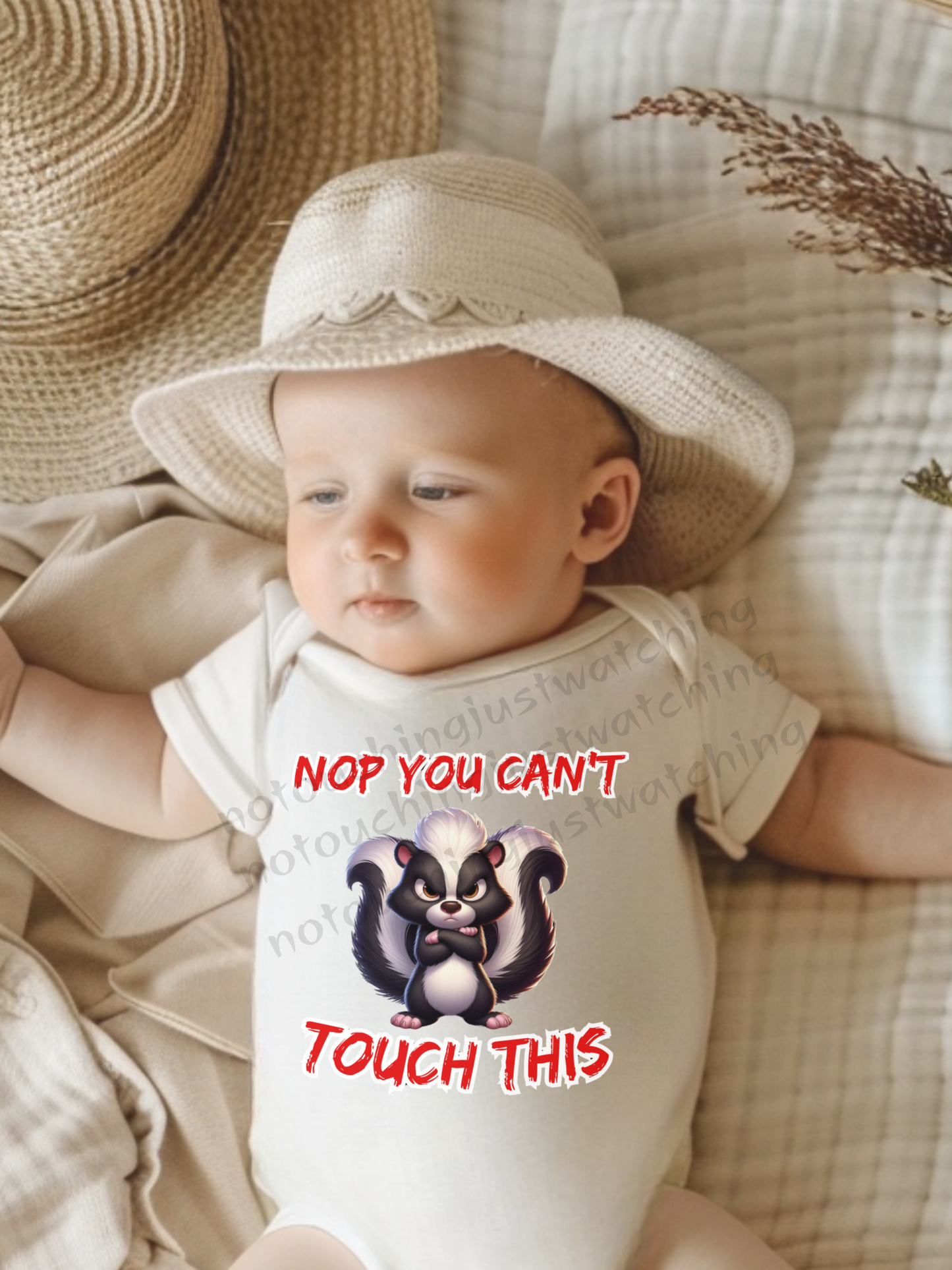 Baby BODYSUIT 100% Cotton Seriously you can't touch this