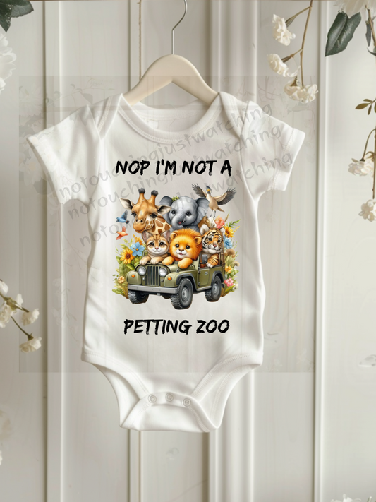 Baby BODYSUIT 100 % Cotton No touching just watching Variant 6