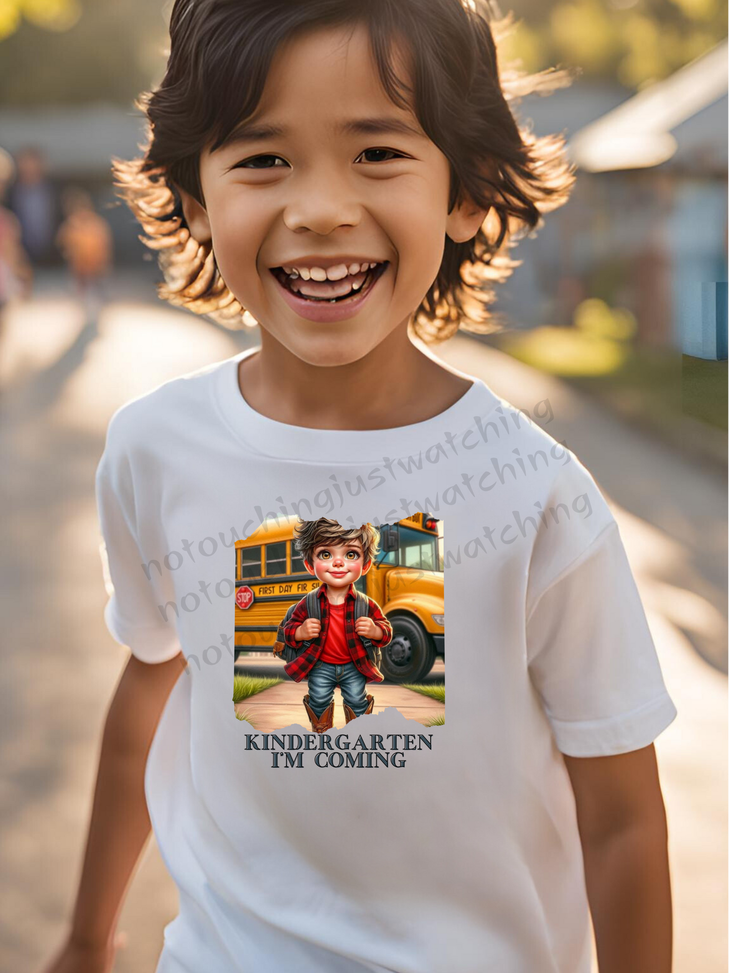 T-shirt Boy 100% Cotton white Kindergarten