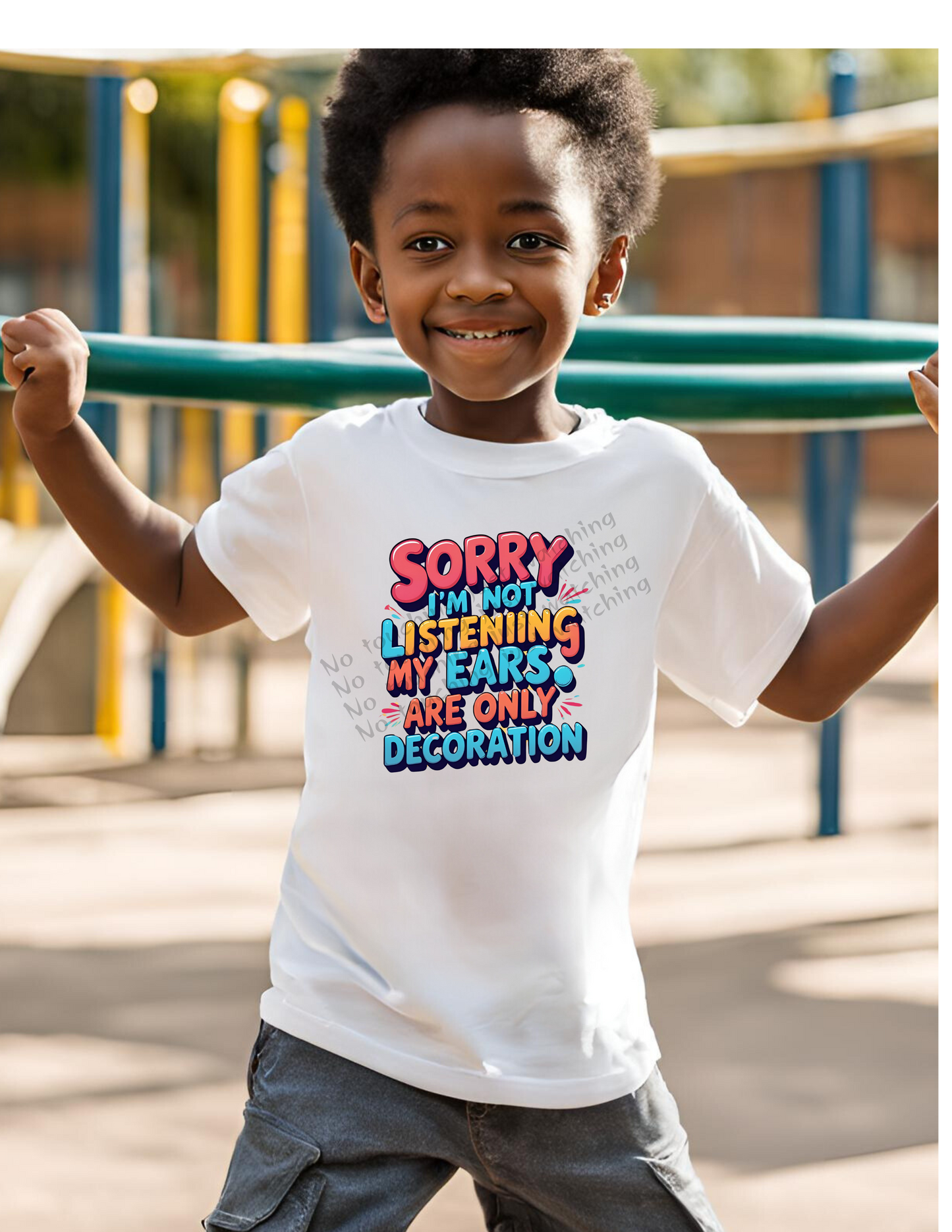 Funny Baby Bodysuit & Toddler T-Shirt – “Sorry, I Am Not Listening”
