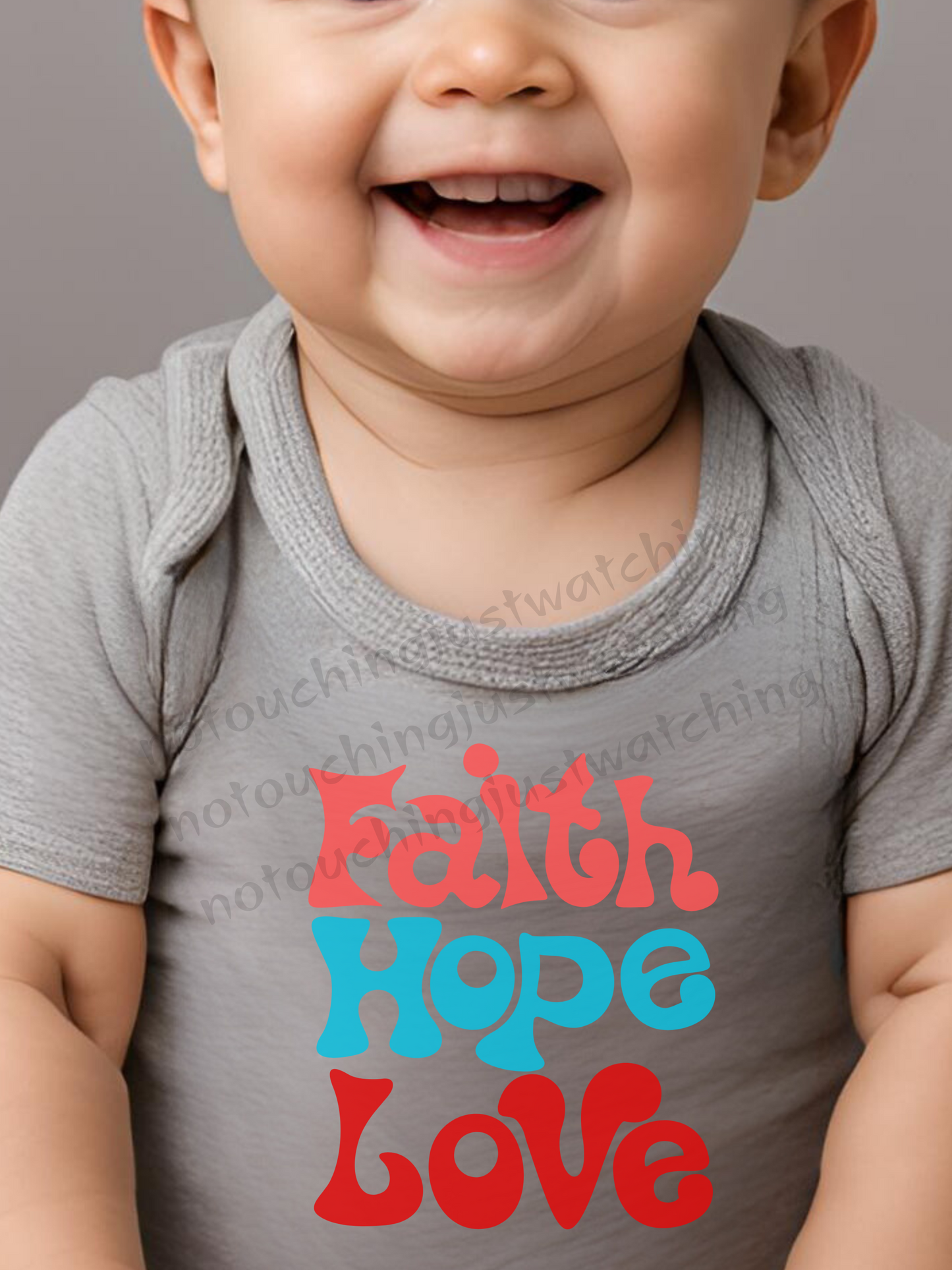 Baby BODYSUIT 100 % Cotton Faith Hope Love