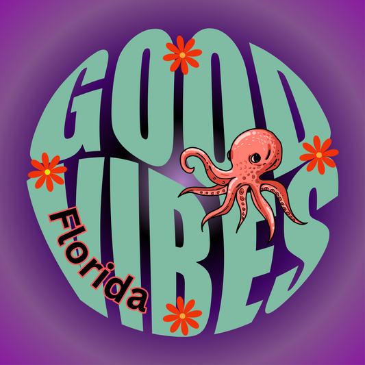 Sticker Good Vibes Octopus