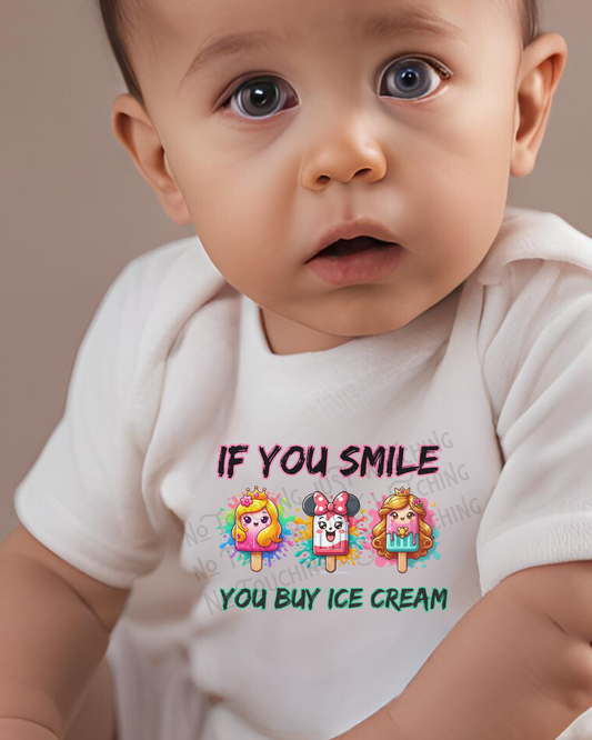 Baby BODYSUIT 100 % Cotton if you smile