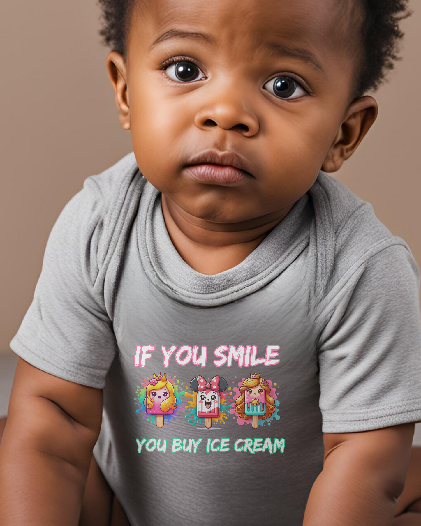 Baby BODYSUIT 100 % Cotton if you smile