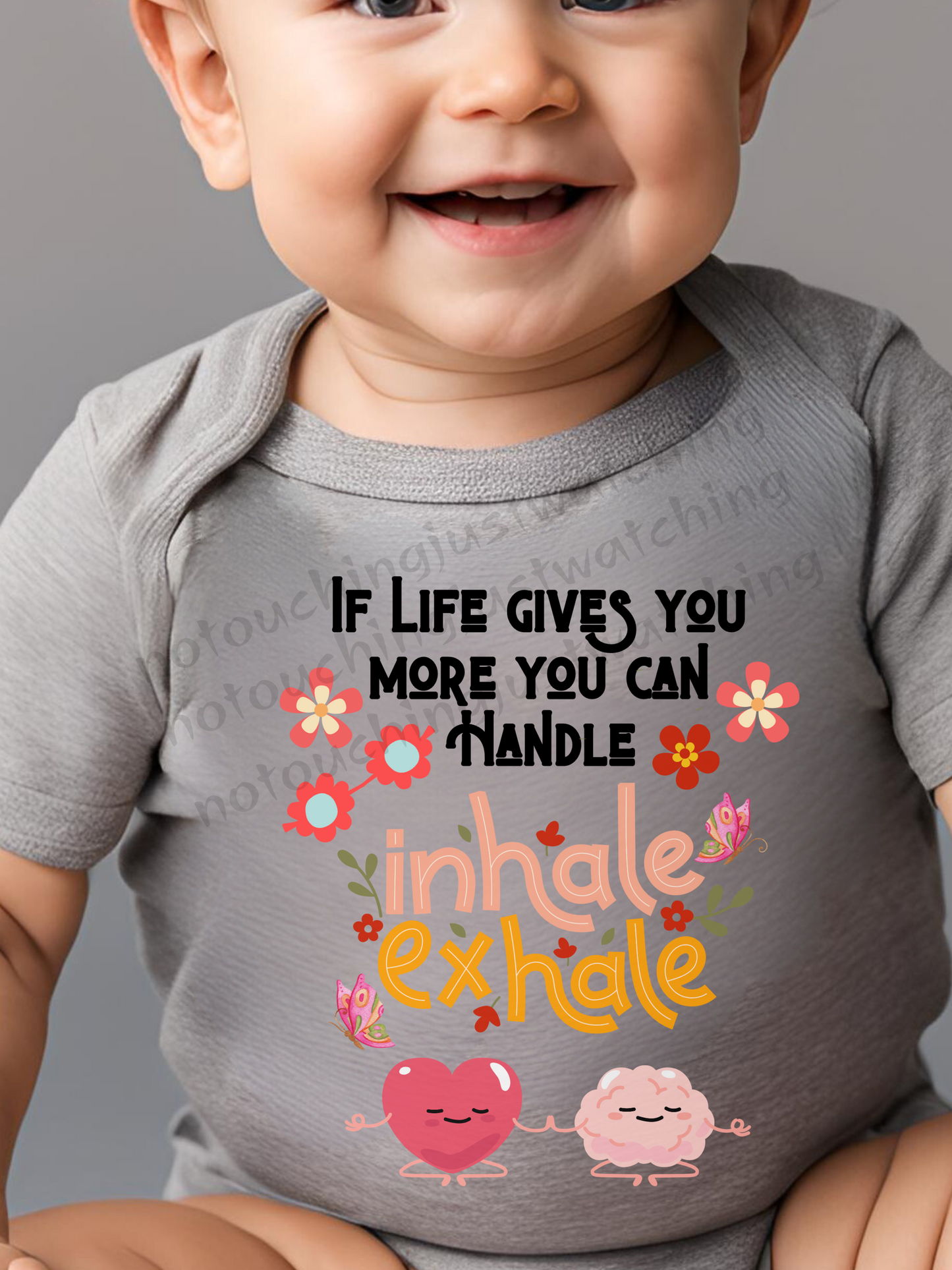 Baby BODYSUIT 100 % Cotton Inhale exhale