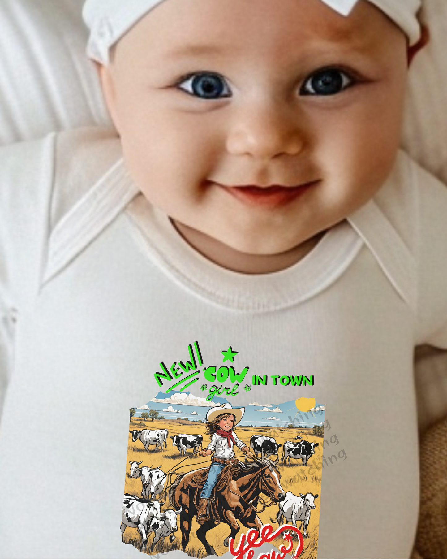 Baby BODYSUIT 100 % Cotton New Cow Girl