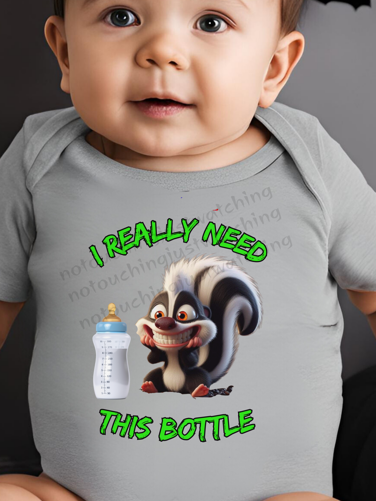 Baby BODYSUIT 100 % Cotton Need this Bottle