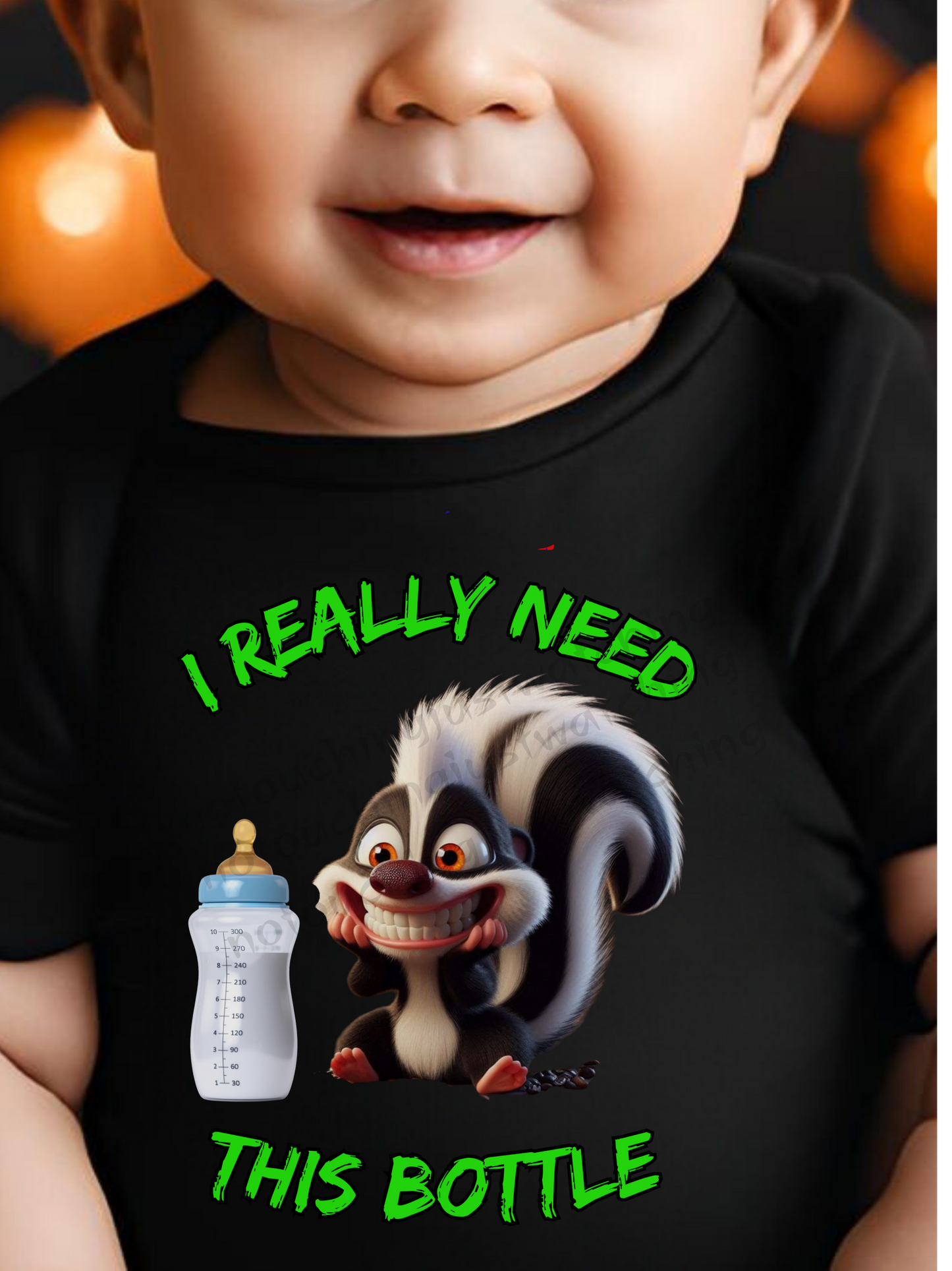 Baby BODYSUIT 100 % Cotton Need this Bottle