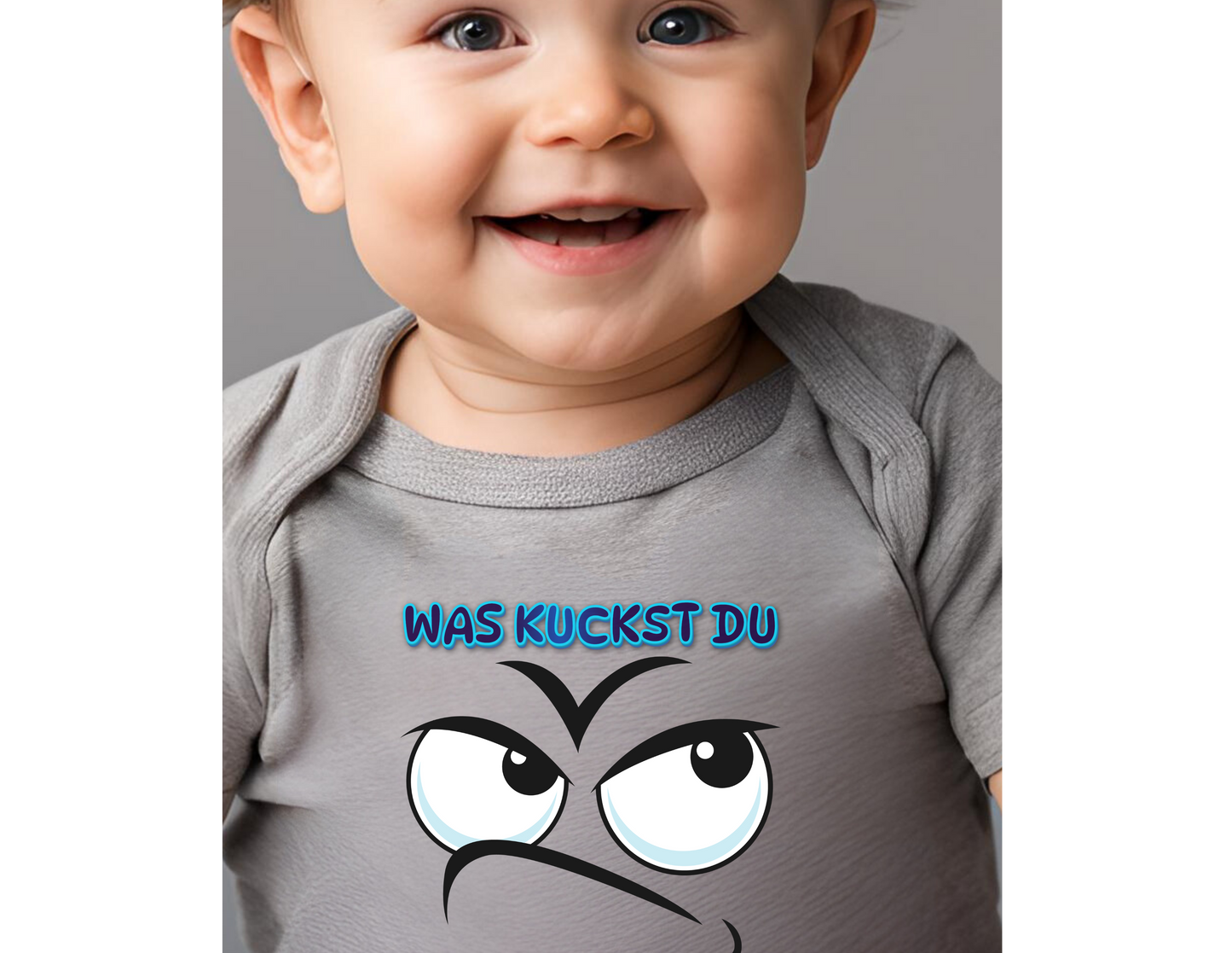 Baby BODYSUIT 100 % Cotton Was Kuckst Du