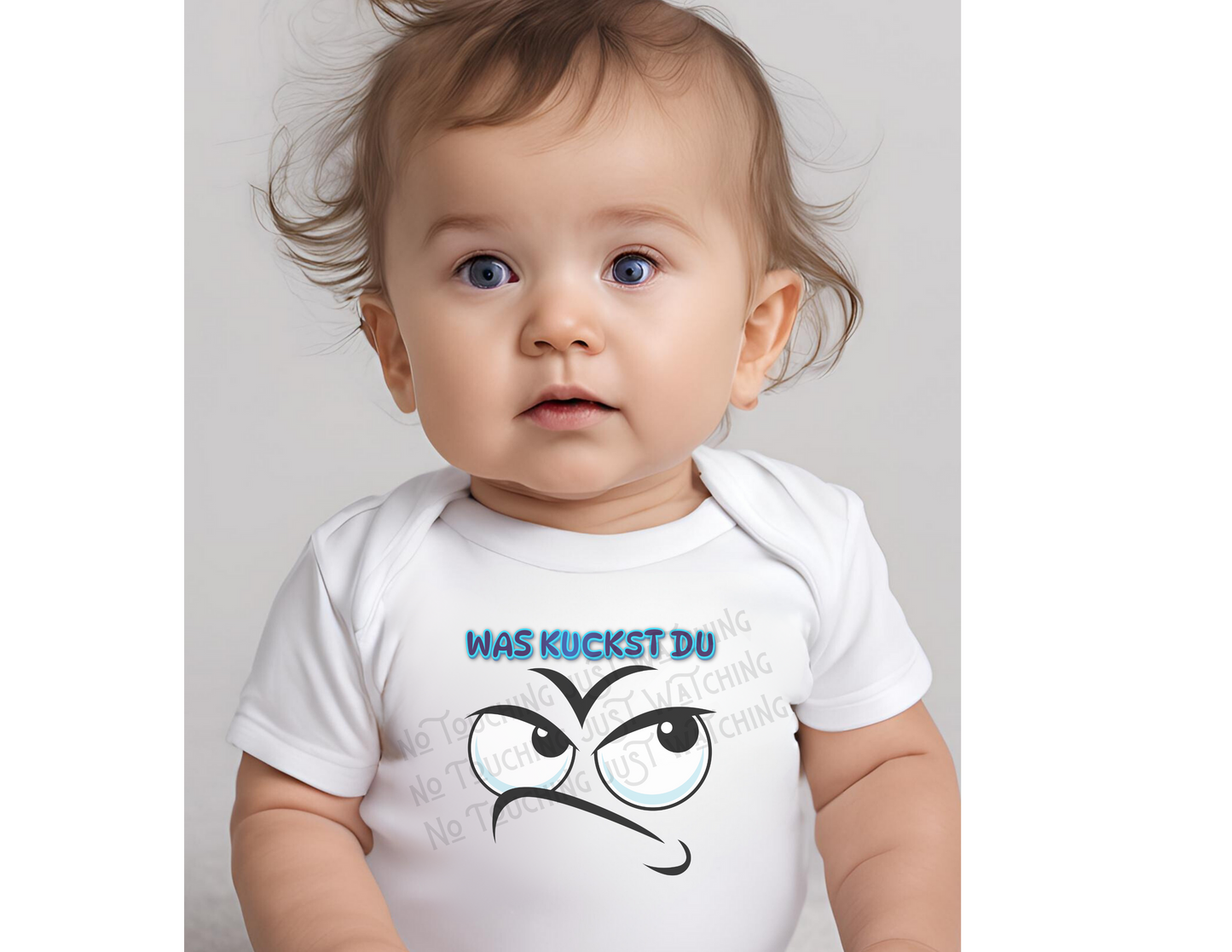 Baby BODYSUIT 100 % Cotton Was Kuckst Du