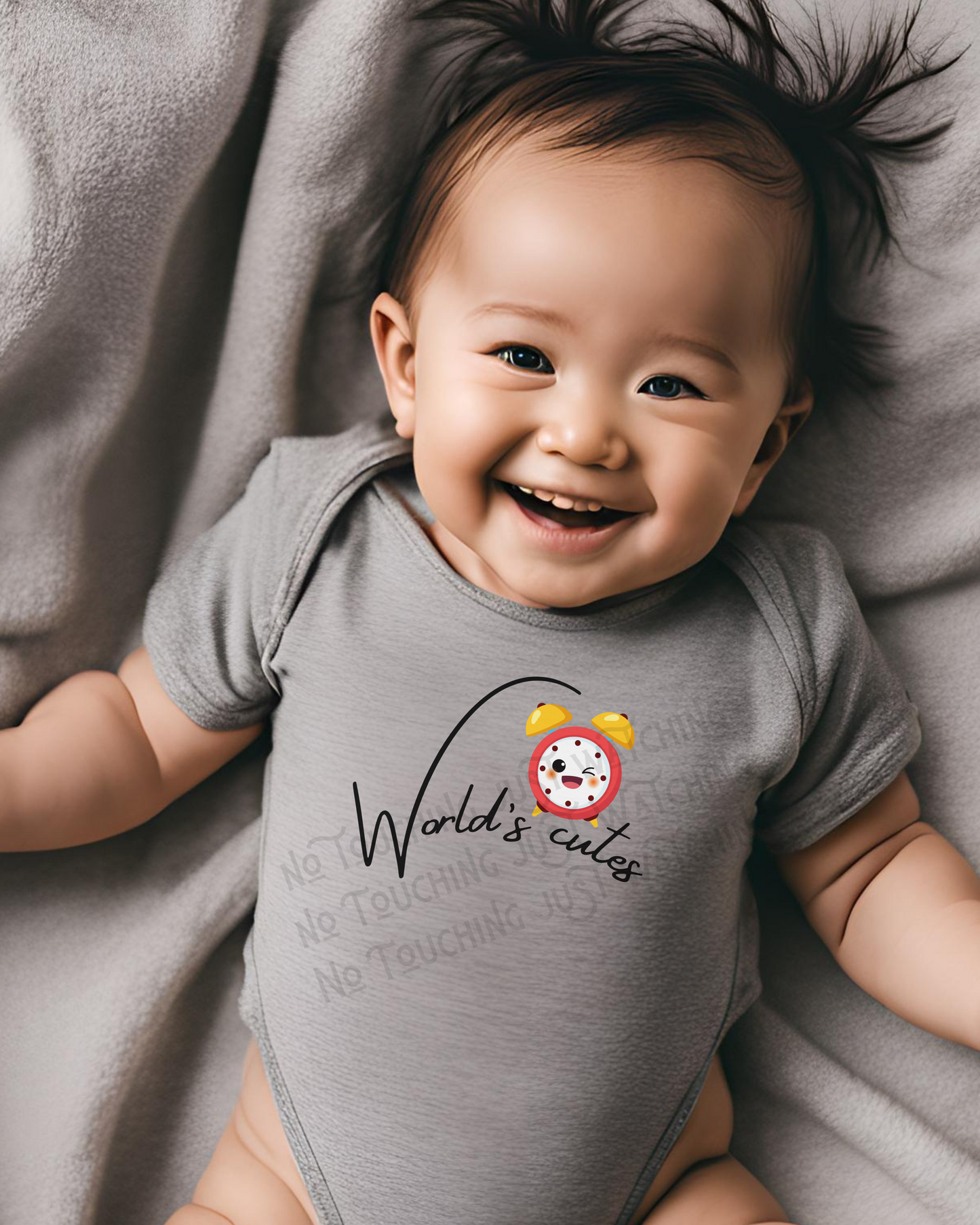 Baby BODYSUIT 100 % Cotton Cutest Alarm Clock